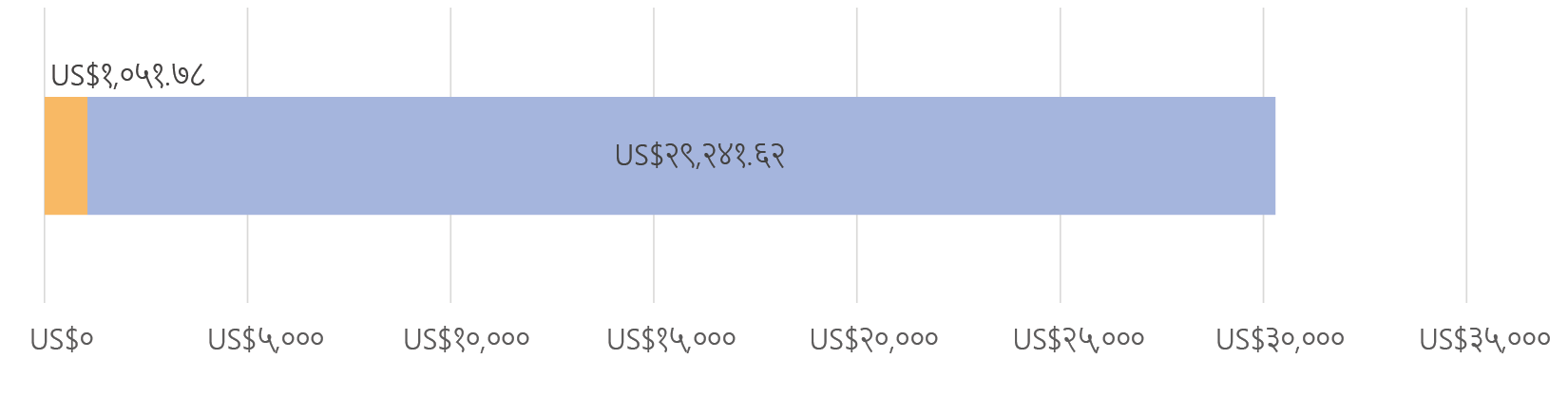 US$१,०५१.७८ खर्च; US$२९,२४१.६२ राहिले