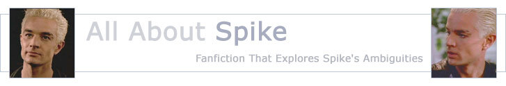 Banner för About Spike med texten i mitten och ett foto på Spike på vardera sidan